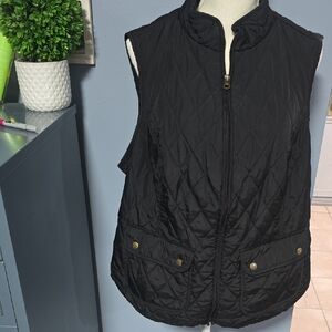 Croft & Barrow Black Quilted Vest
